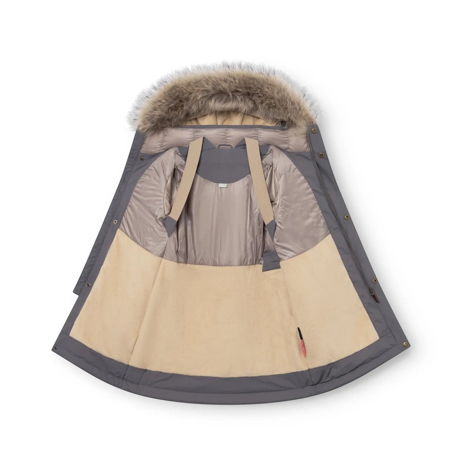 MINI A TURE Matvencasia vinterjakke Plum kitten pels