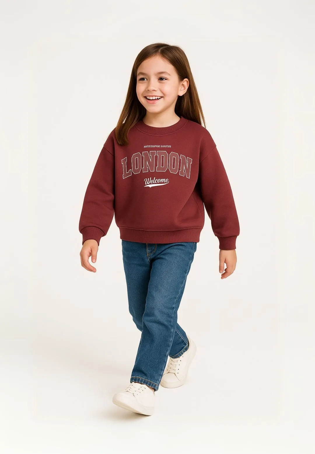Minoti 39731 sweatshirt mauve London pige bomuld