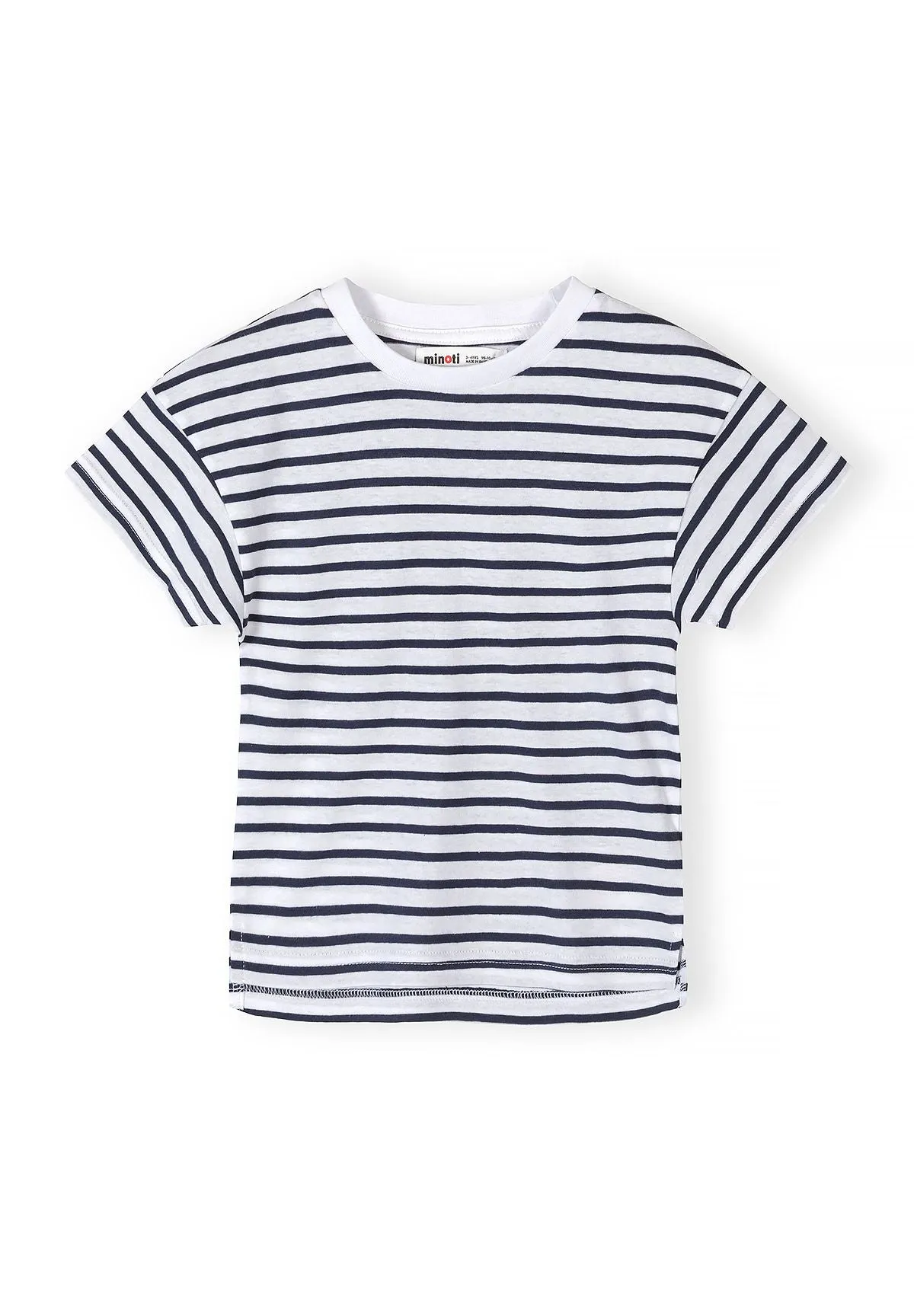 Minoti 44812 T-shirt 5-pak hvid hjerteprint til piger