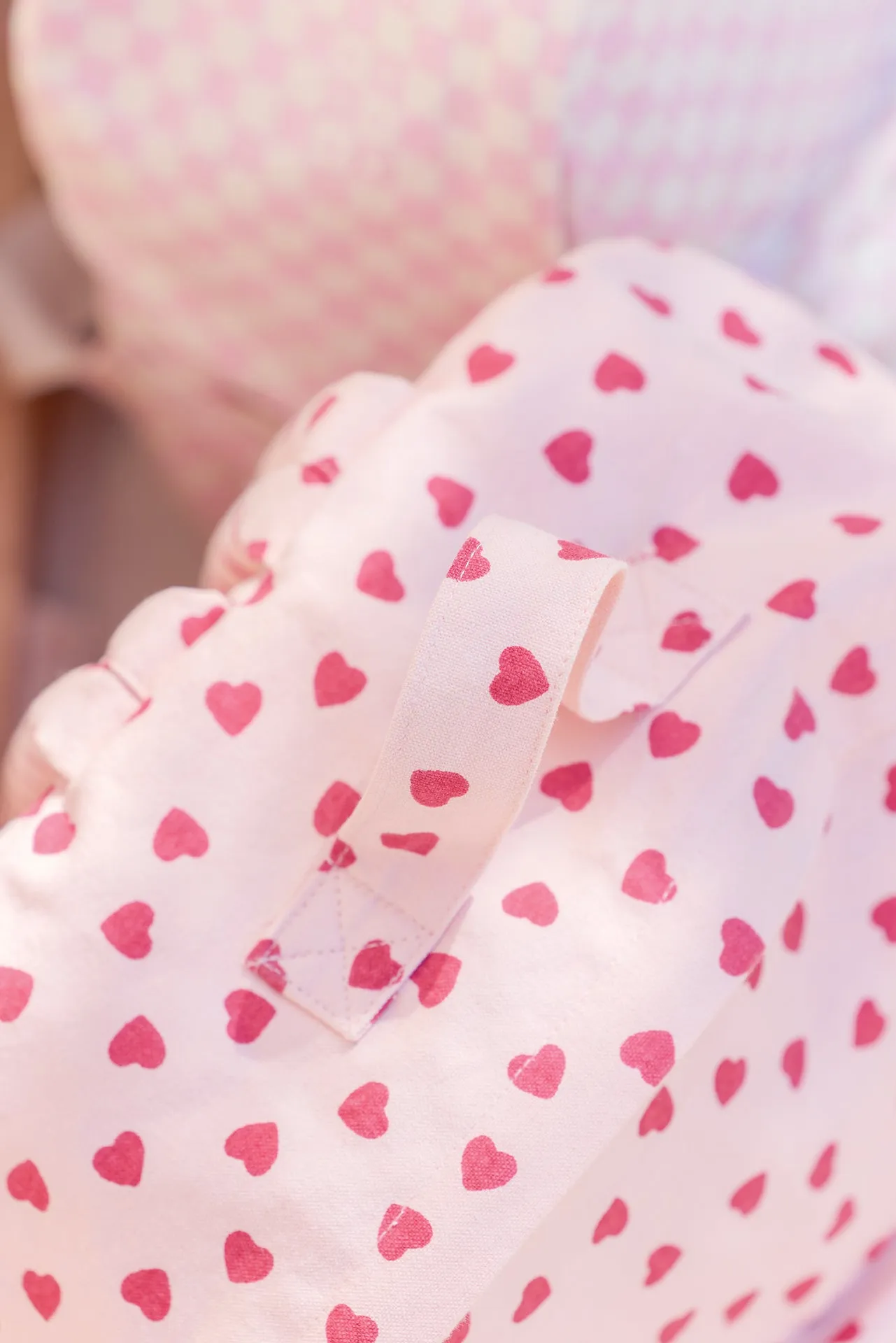 Bonton Cœurs rygsæk mørk rosa hjerter TU