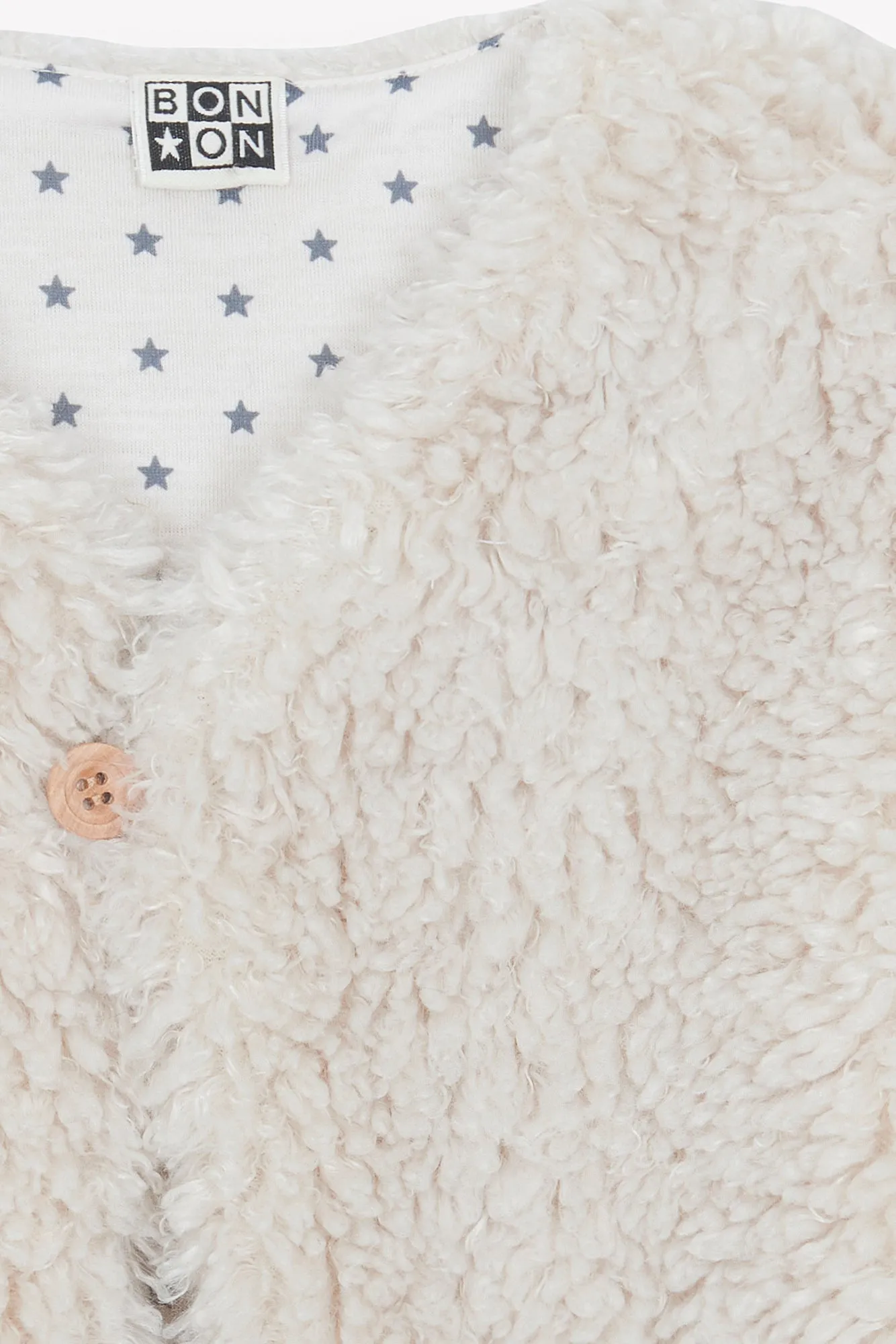 Bonton Beti Sherpa vest ecru teddy