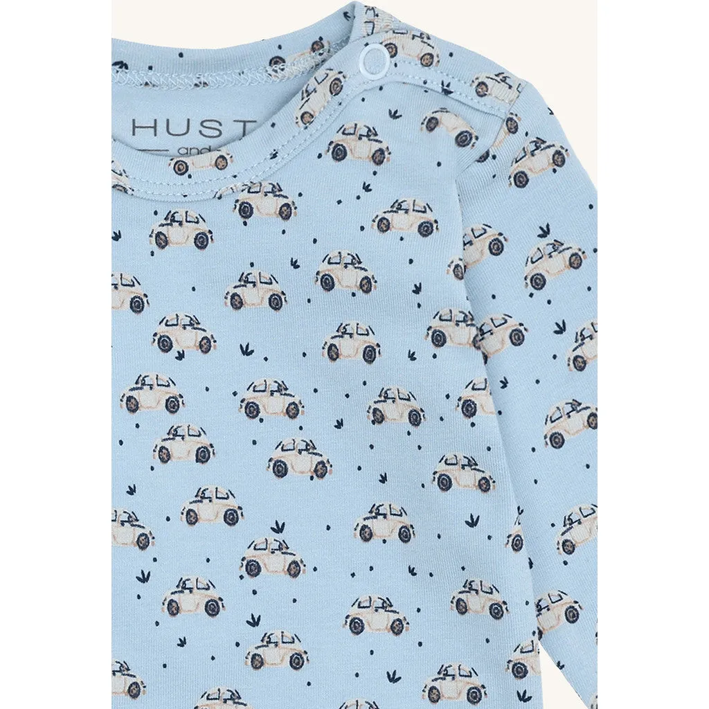 Hust & Claire HC Bebe Car bodystocking Baby Blue bomuld