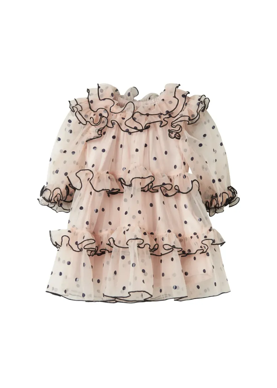 MarMar Copenhagen Dakira LS B Kjole Black Dots tyl