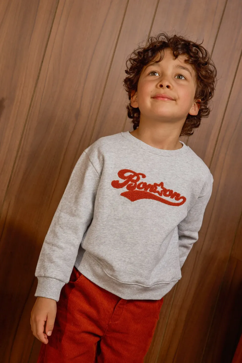 Bonton Smile Gris sweatshirt bomuld vintage