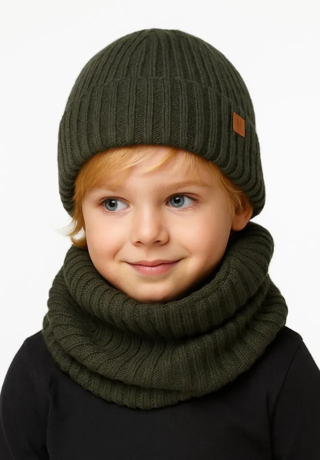 Minoti 41602 hue og loop khaki rib til drenge