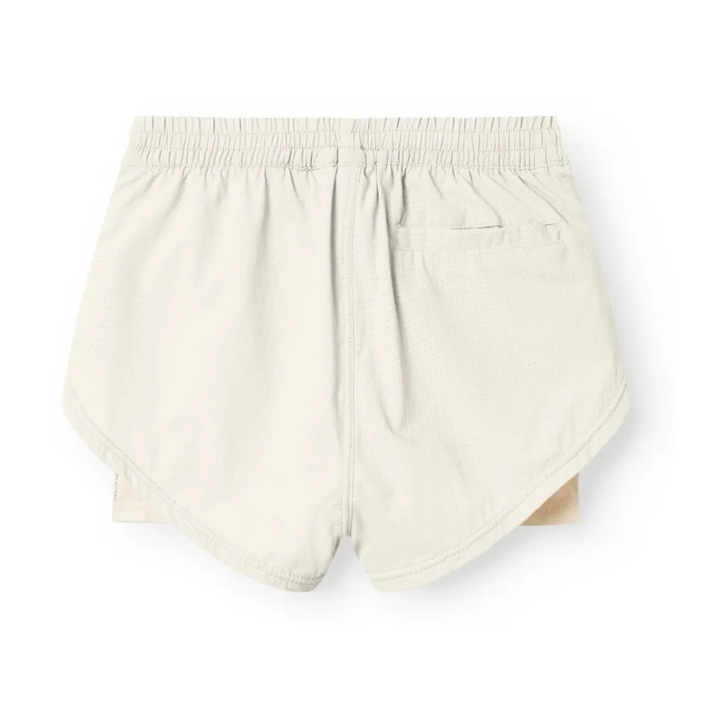 MINI A TURE Eidie shorts Tea Green med cykelshorts