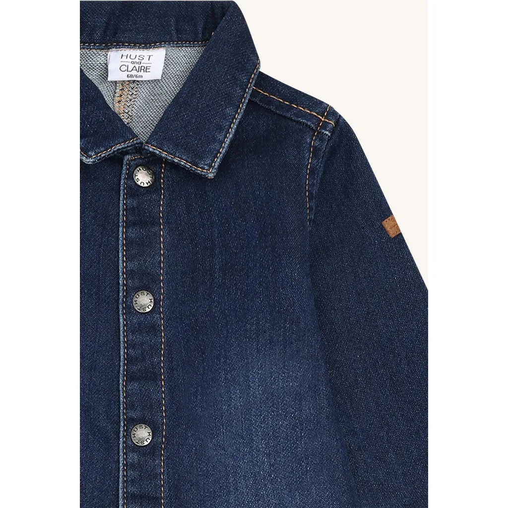 Hust & Claire HCMars Dark Denim buksedragt baby blå