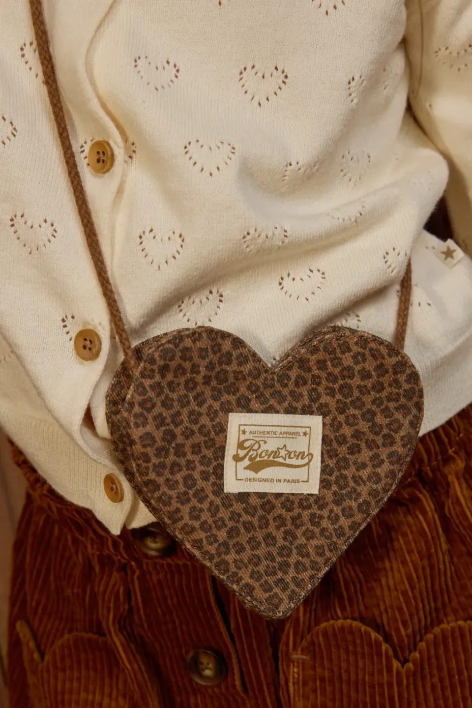Bonton Lecoeur Leopard skuldertaske - bomuld
