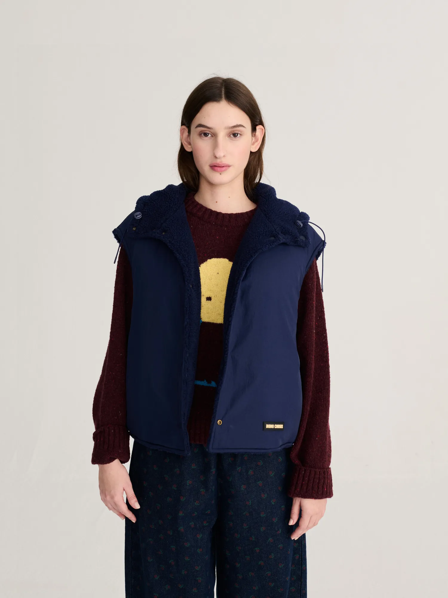 Bobo Choses All About Monsters vendbar vest XS genbrug