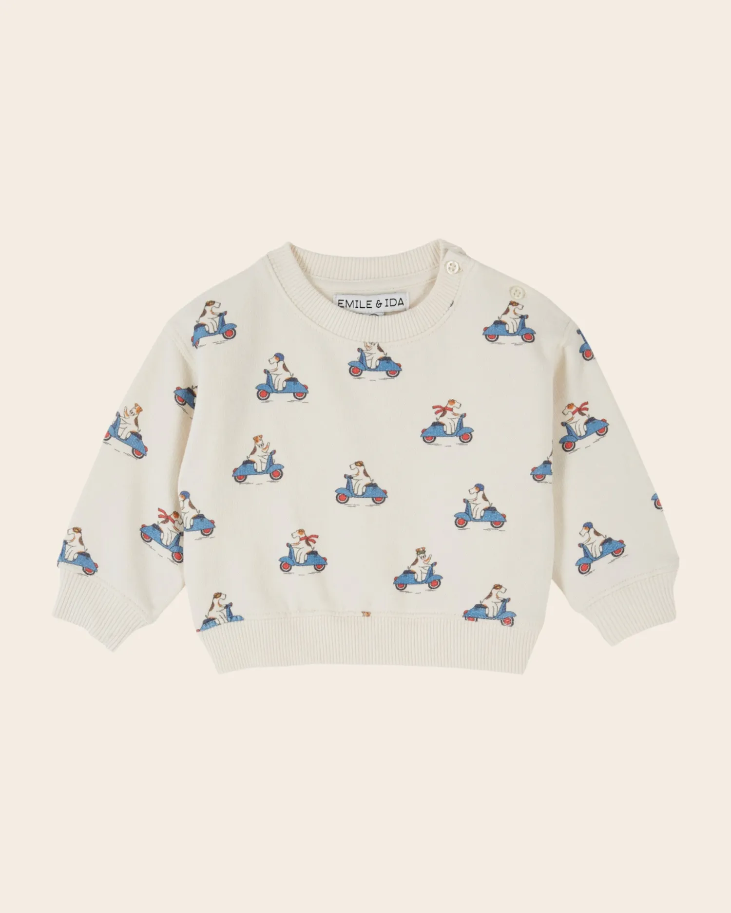Emile et Ida Grand Dog sweatshirt ecru børn