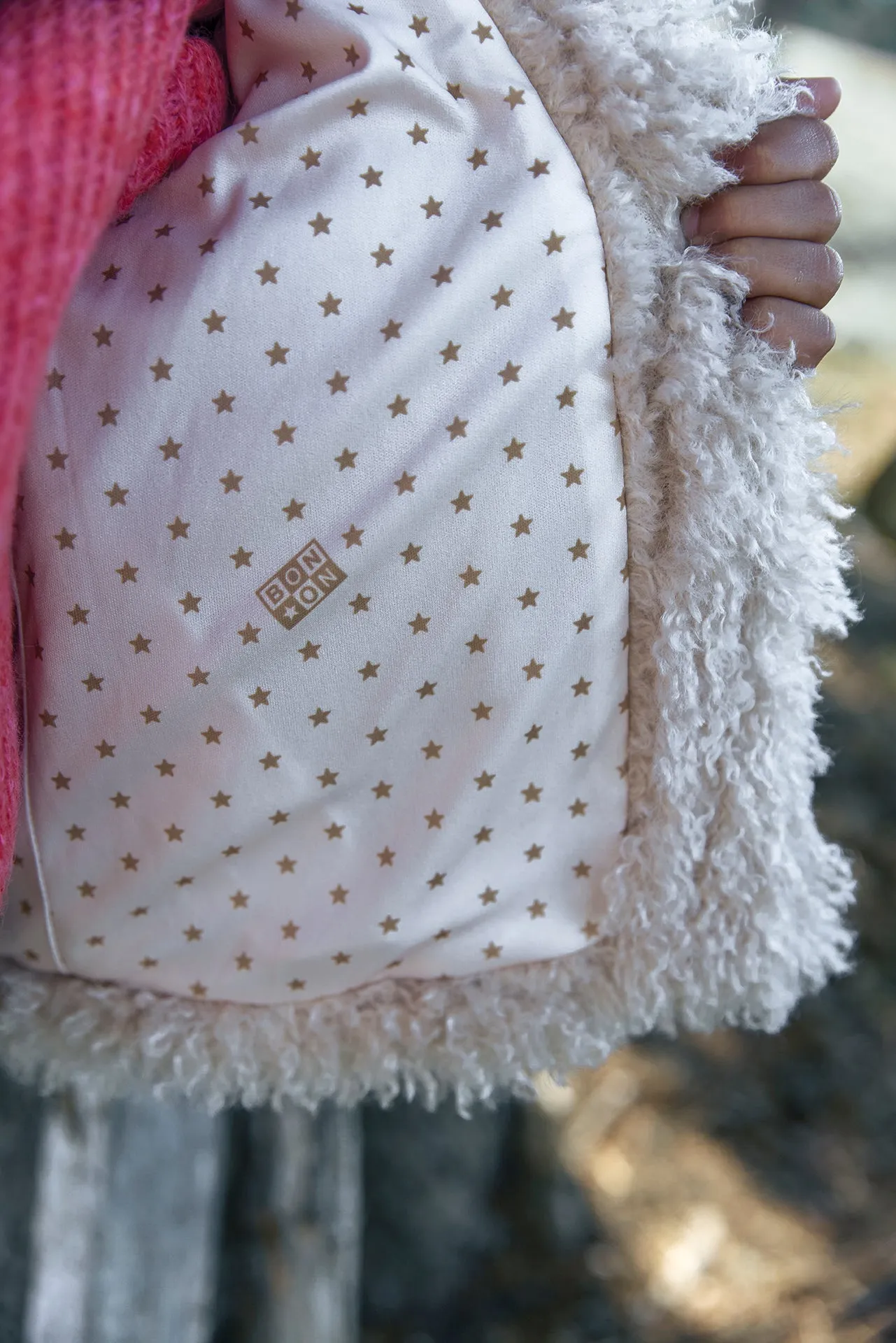 Bonton Mars frakke ecru 6A sherpa