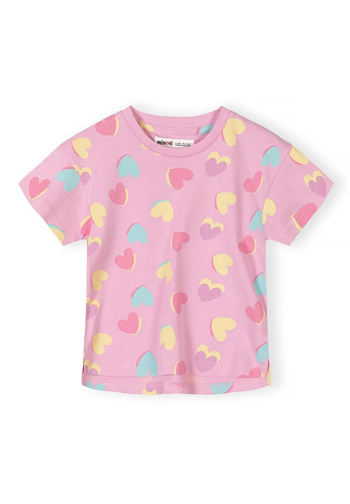 Minoti 44812 t-shirts til piger 5-pak lilla bomuld