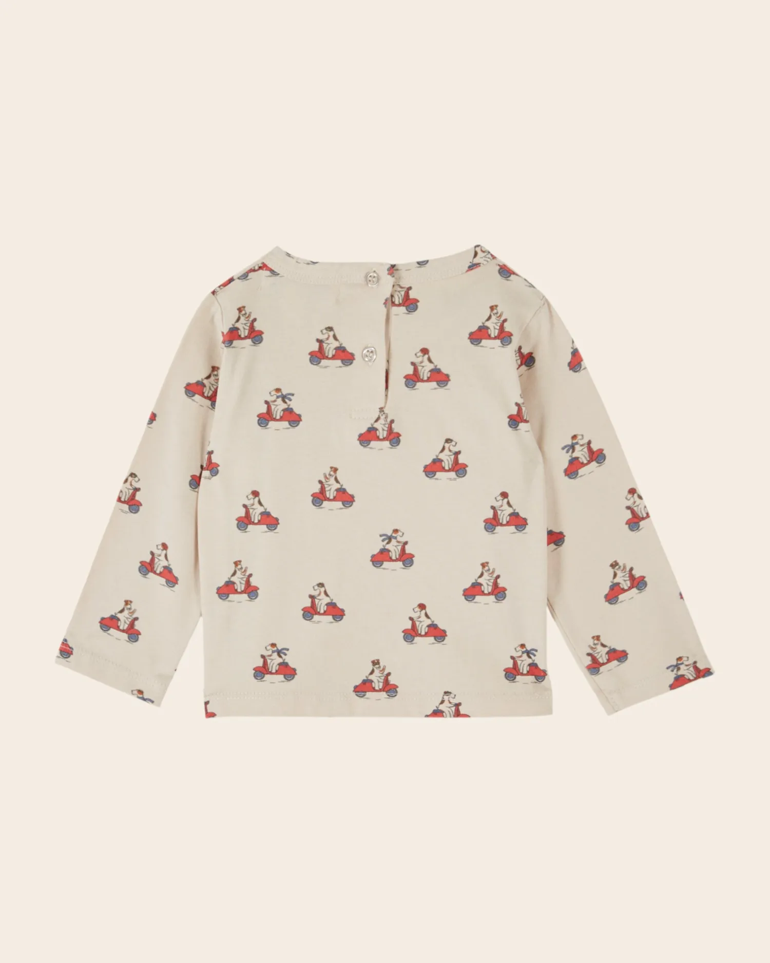 Emile et Ida Petit Dog langærmet t-shirt beige