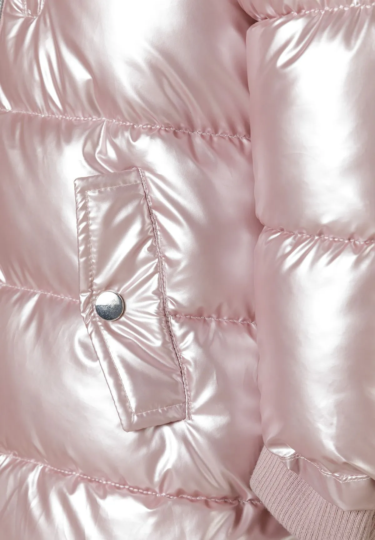 Minoti 45284 vatteret jakke pink glans pige
