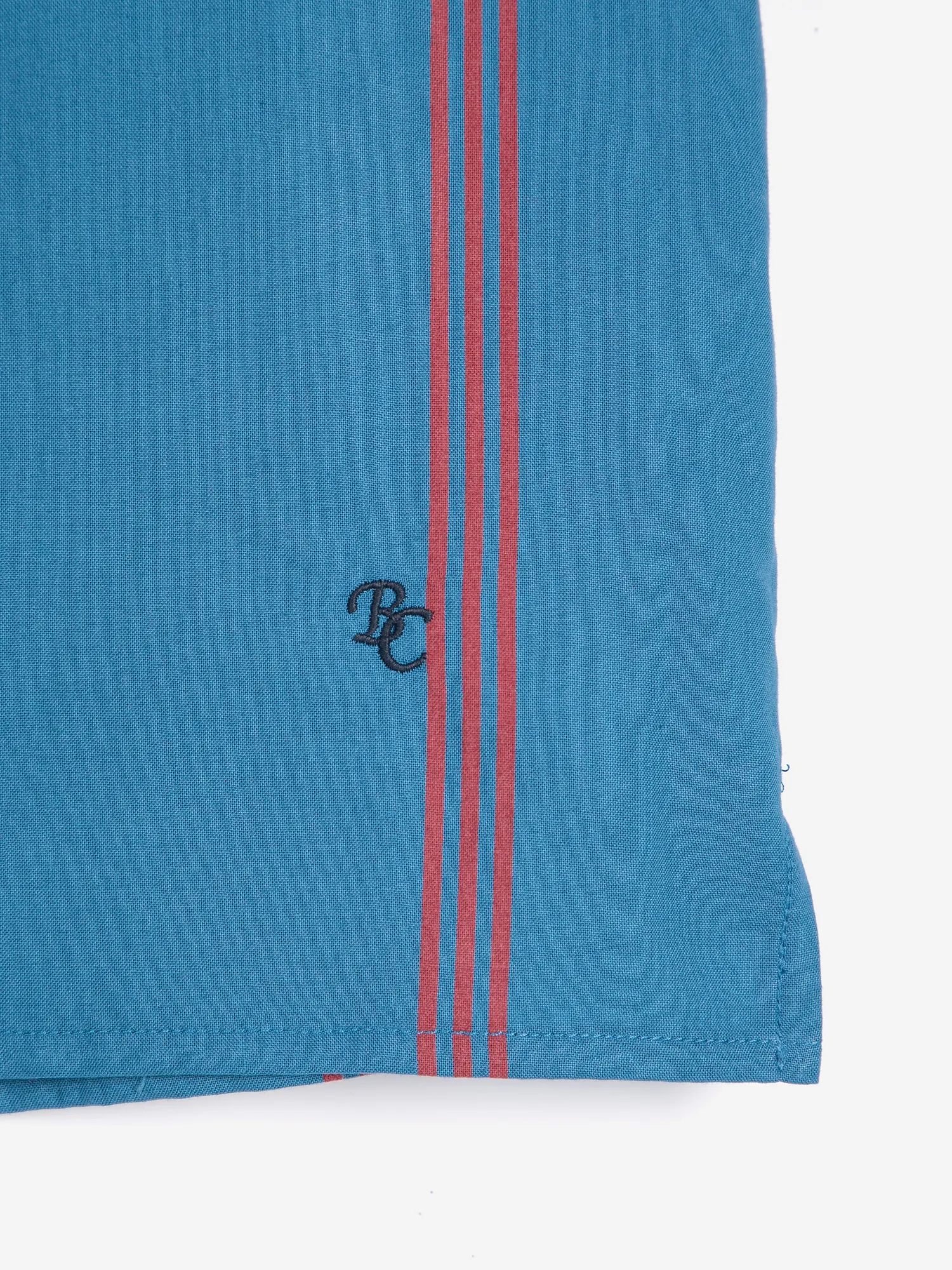 Bobo Choses Triple Stripes poplinskjorte preussisk blå XS