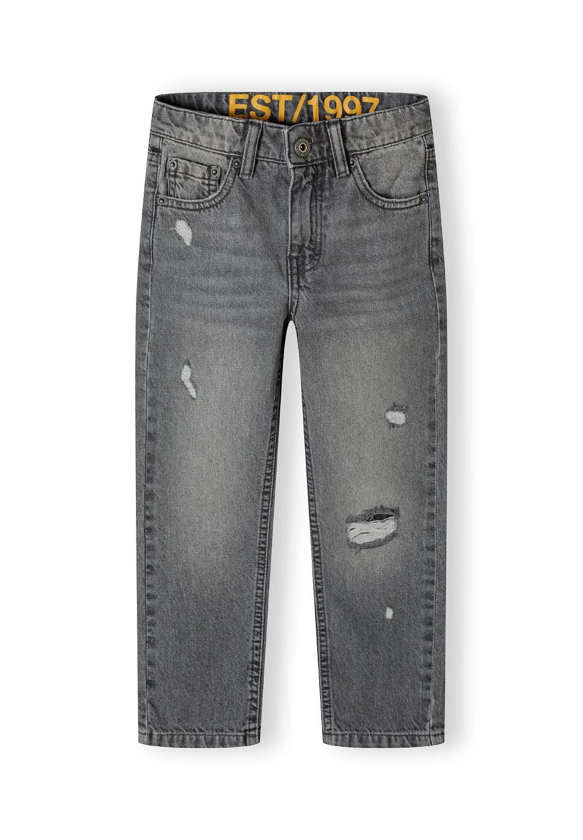 Minoti 43835 jeans grå used-look til drenge