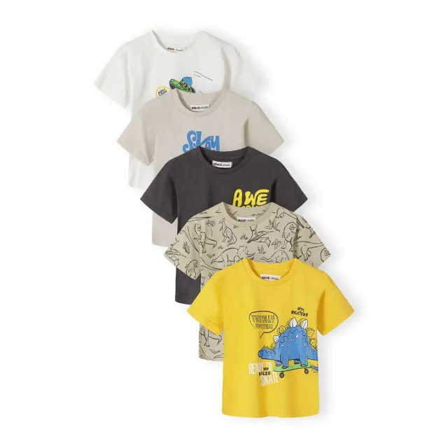 Minoti 44867 T-shirts drenge 5-pak dino bomuld