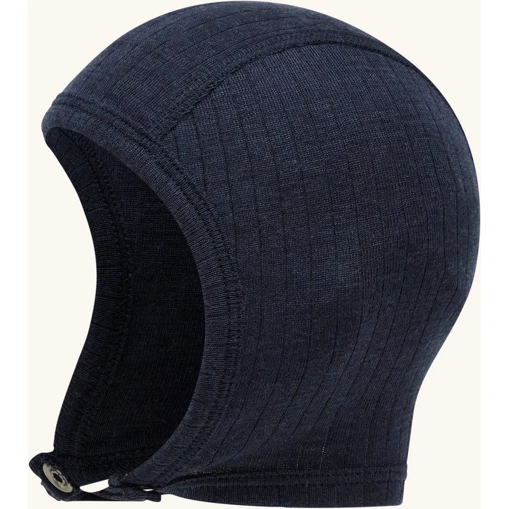 Hust & Claire Fini Pointelle hue More Navy uld silke
