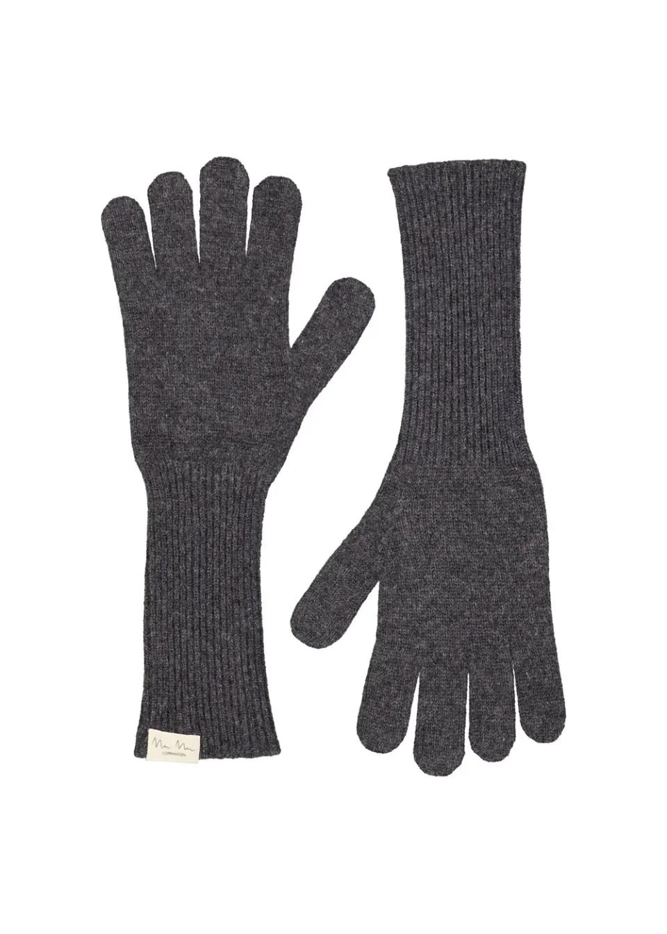 MarMar Copenhagen Aske Long W handsker Black Grey kashmir