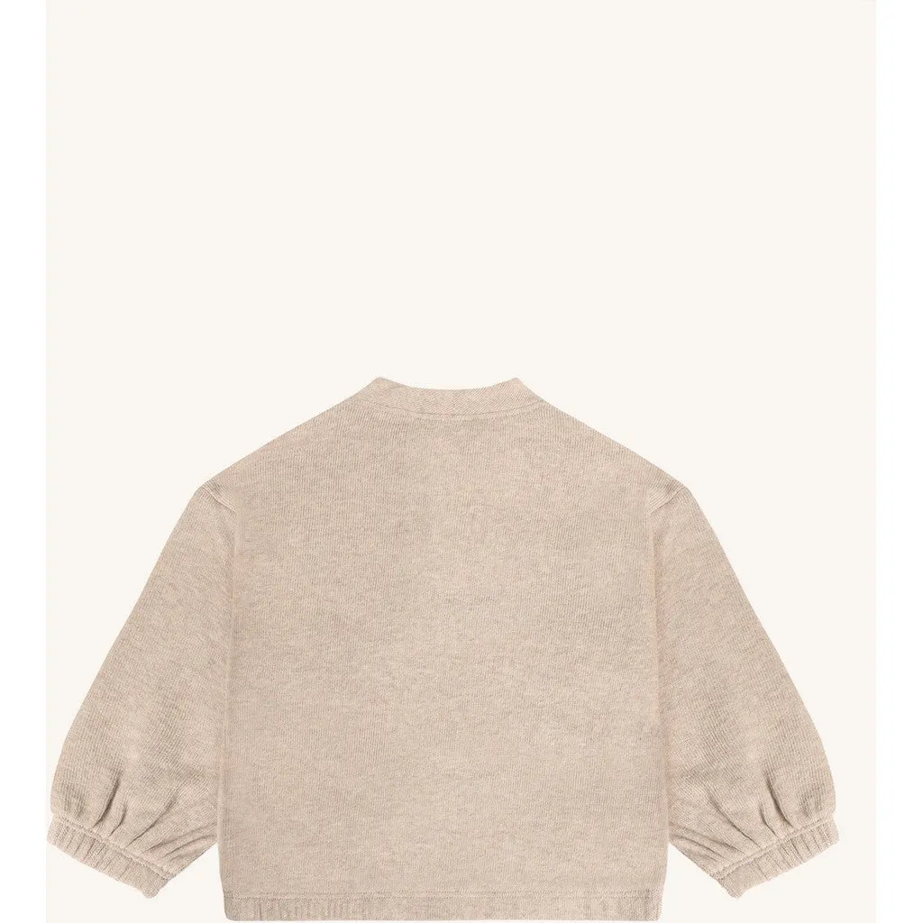 Hust & Claire Sigurt sweatshirt beige melange økologisk