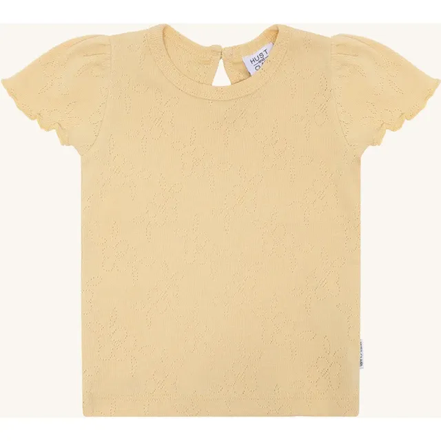 Hust & Claire HCAlma T-shirt Nectar pointelle økobomuld