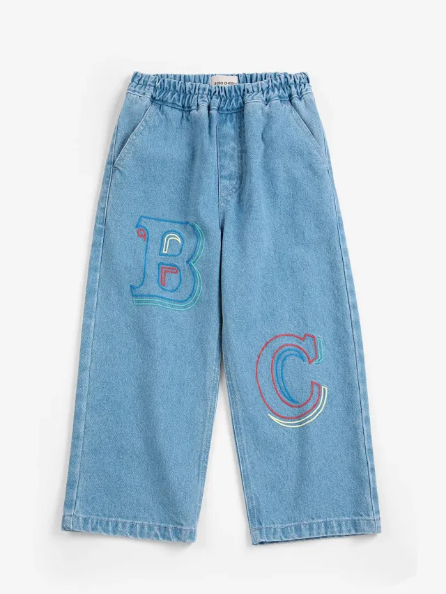 Bobo Choses Embossed denimbukser 4-5 år blå