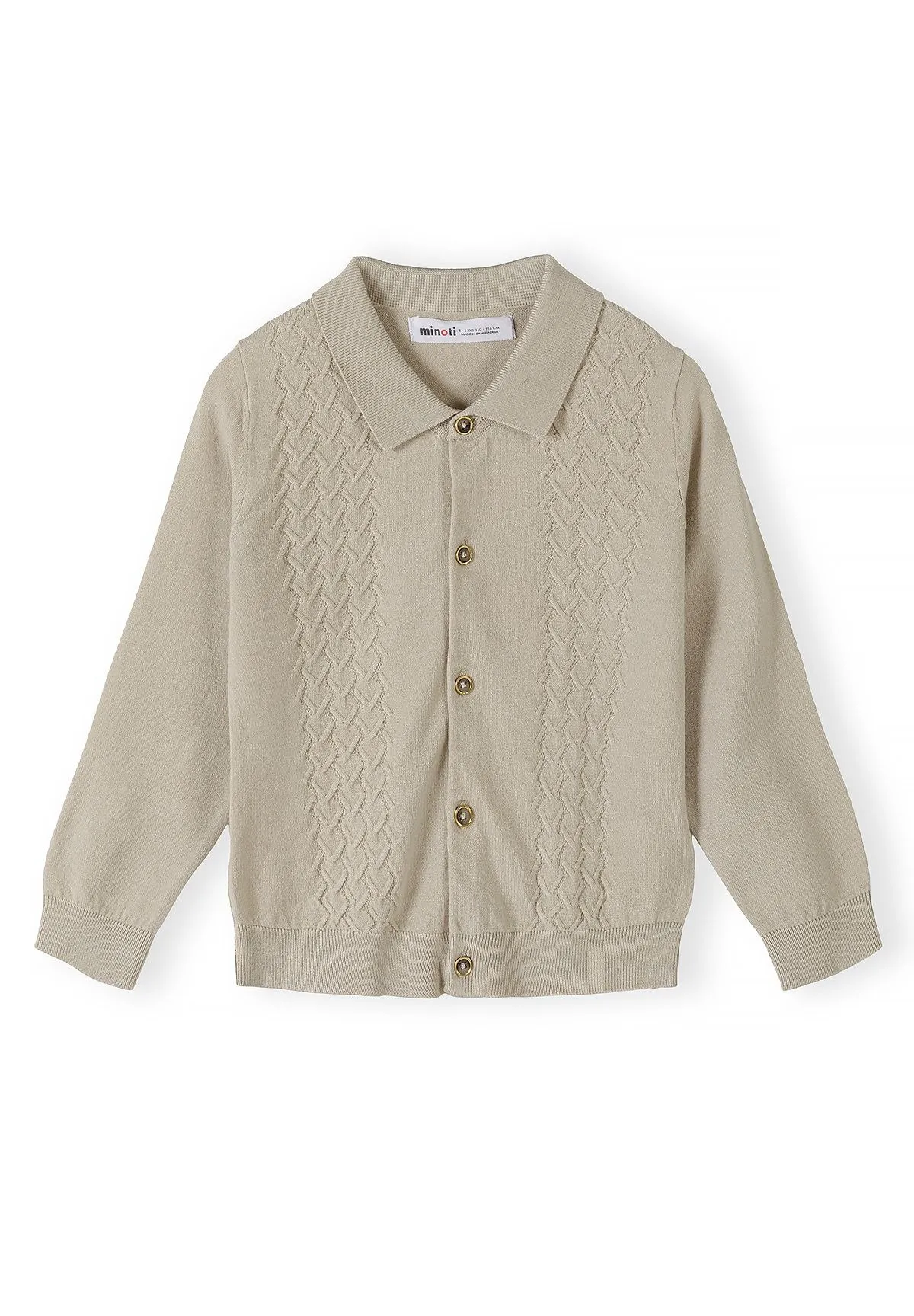 Minoti 45566 cardigan beige ternet drenge