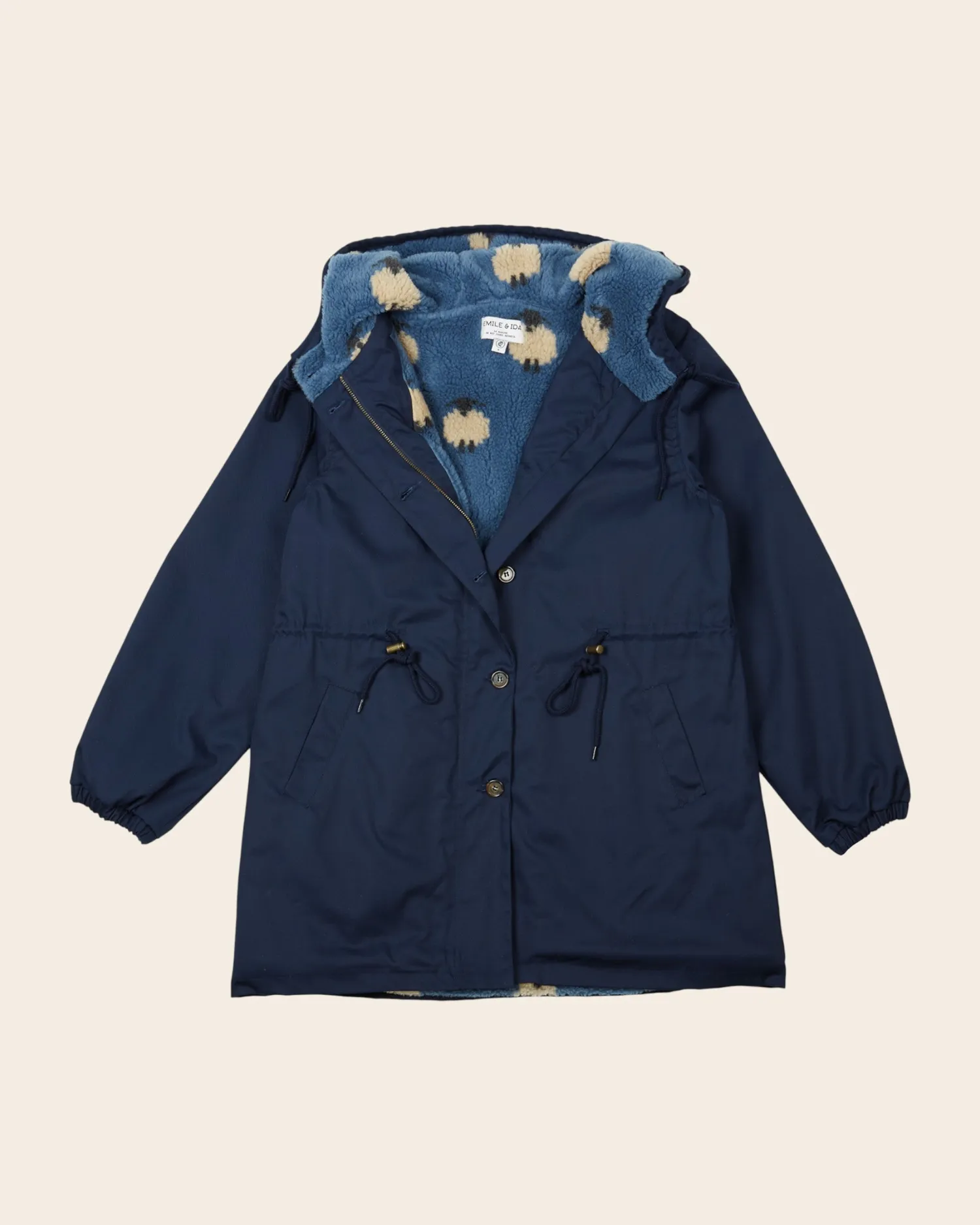 Emile et Ida Emeron parka dame marine foret