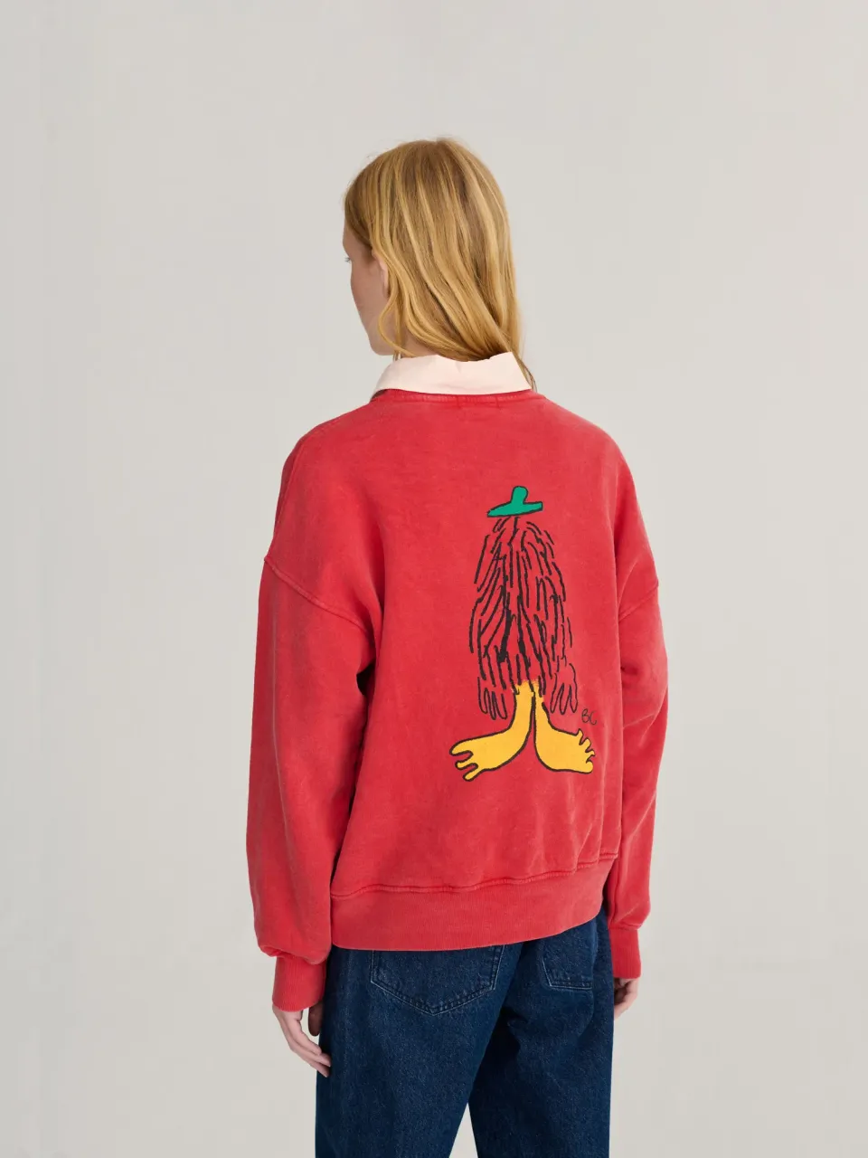 Bobo Choses Hidden monster sweatshirt rød løs