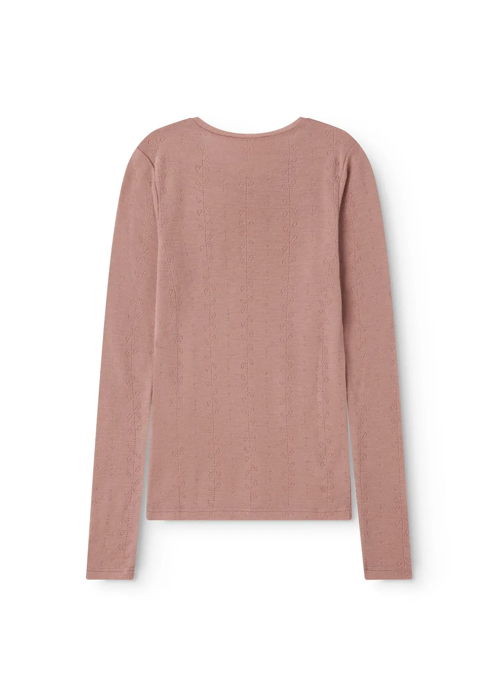 MarMar Tamra W Uld T-shirt Burnt Rose pointelle