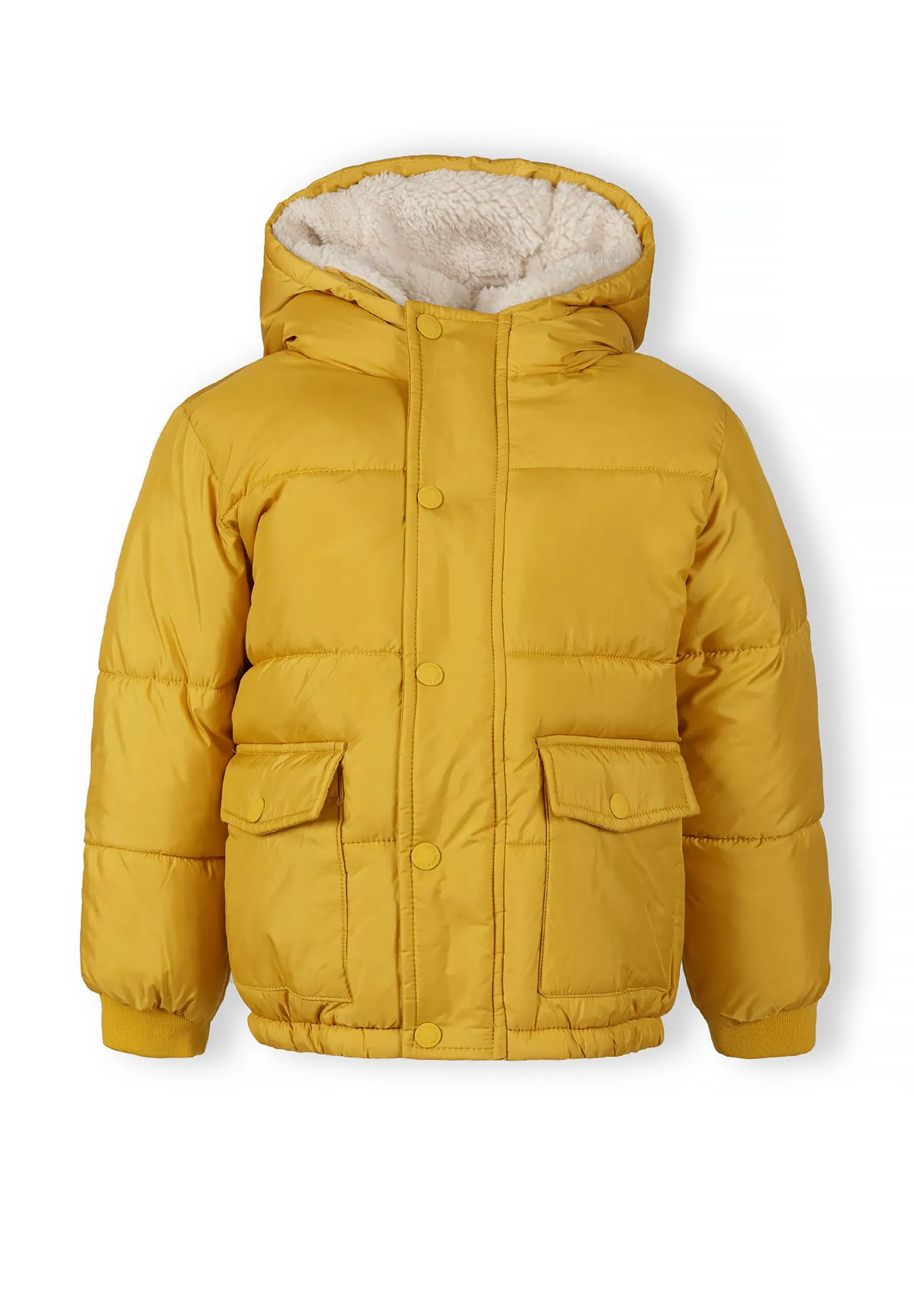 Minoti 43302 dynejakke til drenge sennepsgul polyester