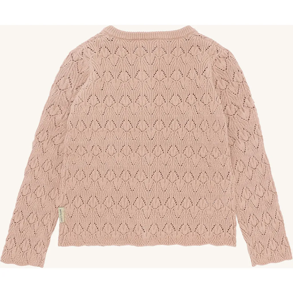Hust & Claire HCCilja Pointelle cardigan rugby tan øko