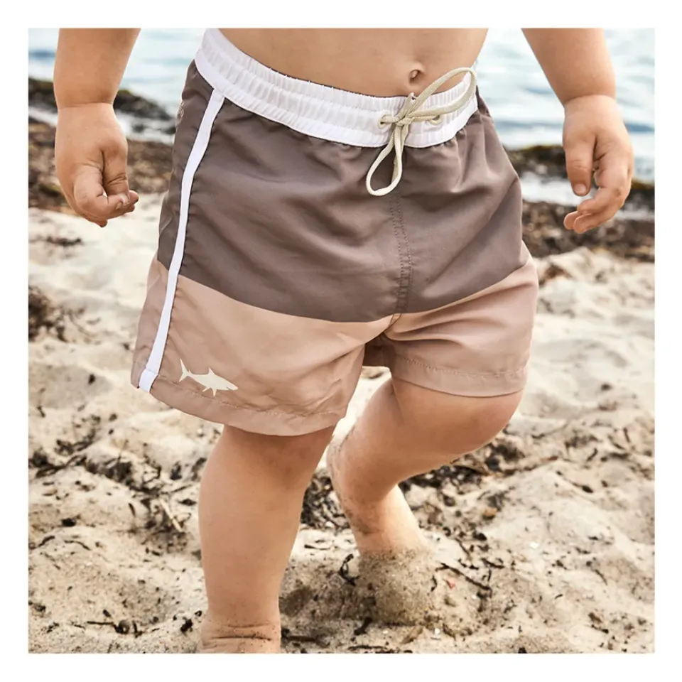nuuroo Milo badeshorts UV50+ Light brown Warm green