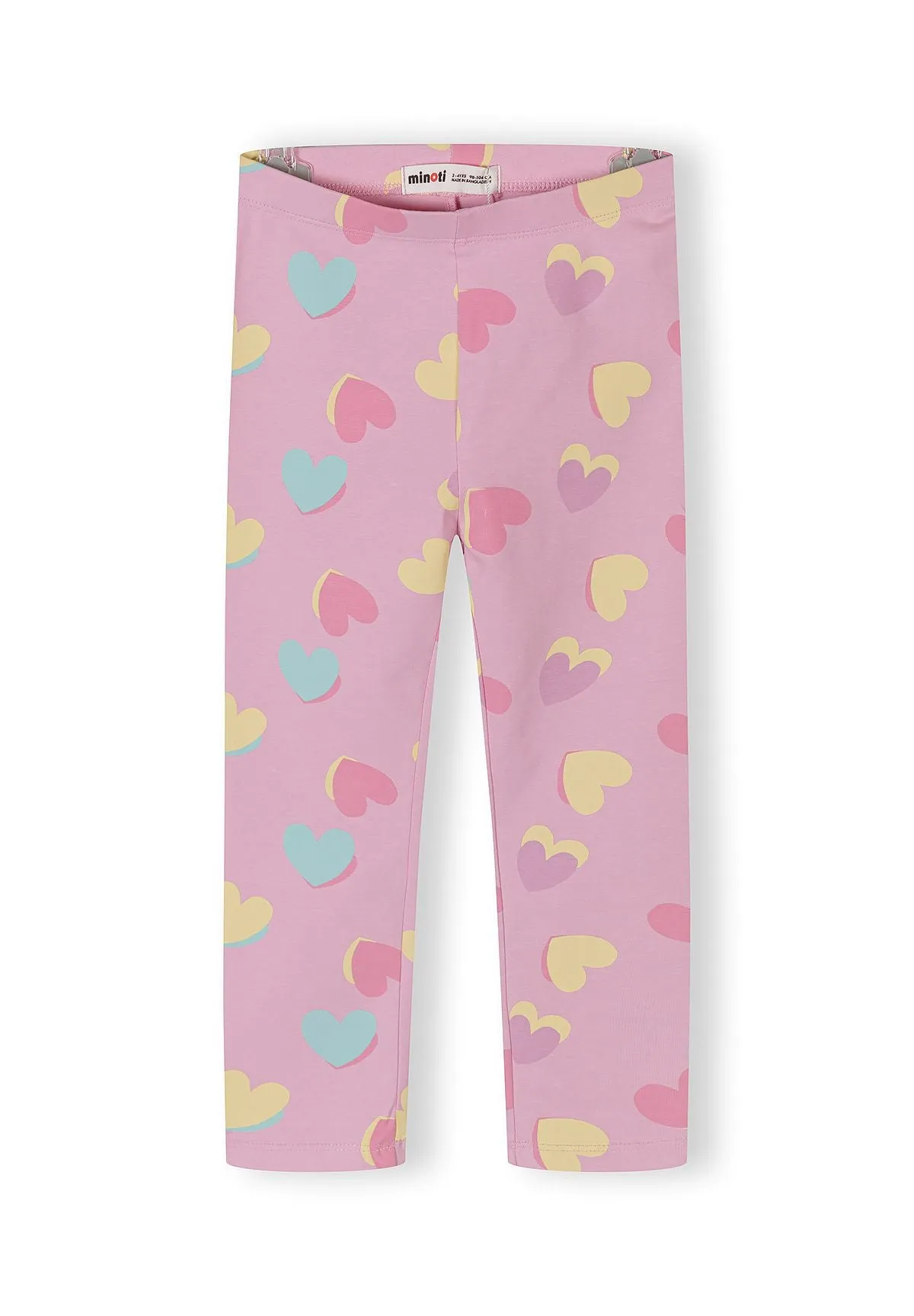 Minoti 44824 leggings til piger 5-pak grå rosa bomuld