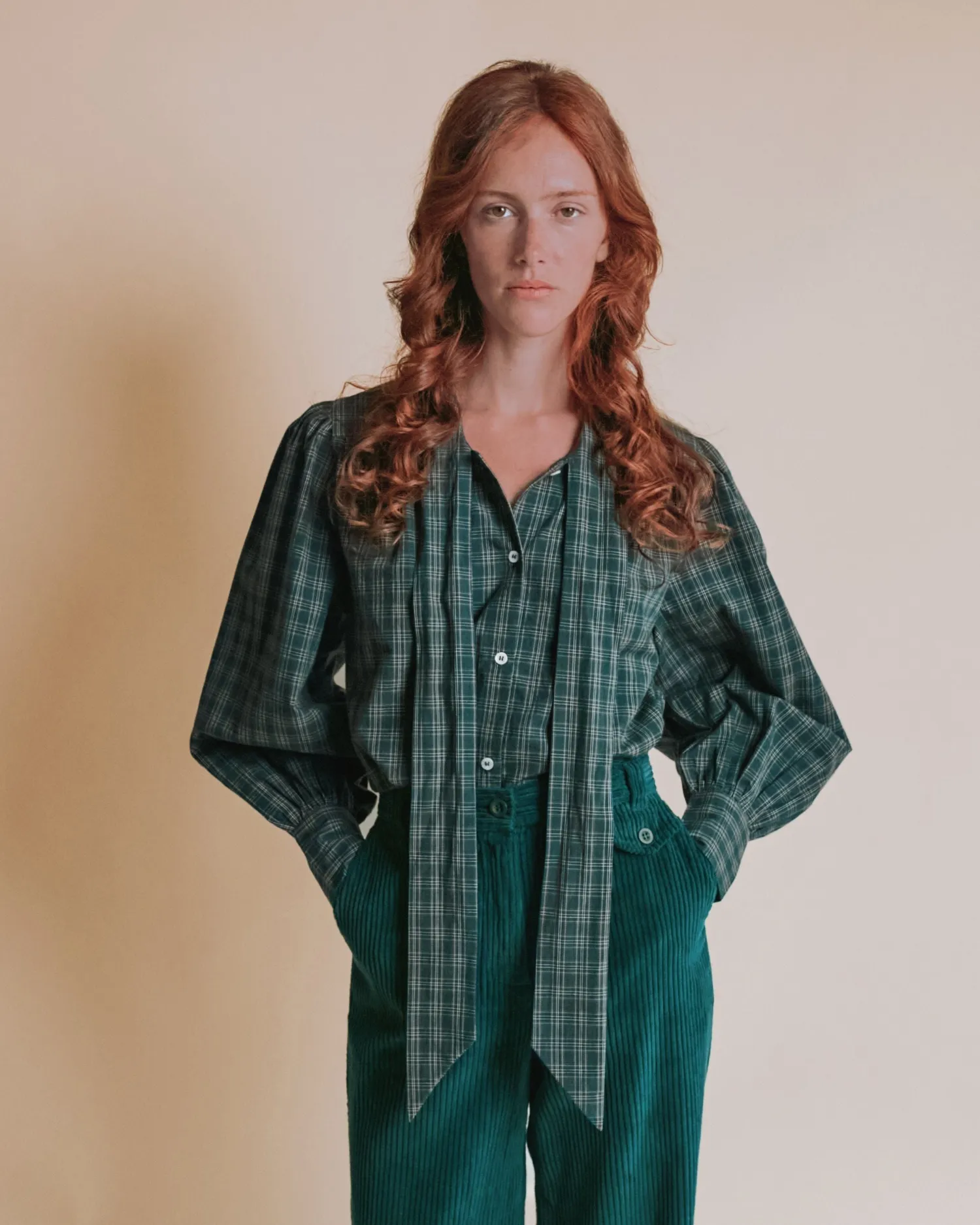 Emile et Ida Ediva bluse ternet grøn