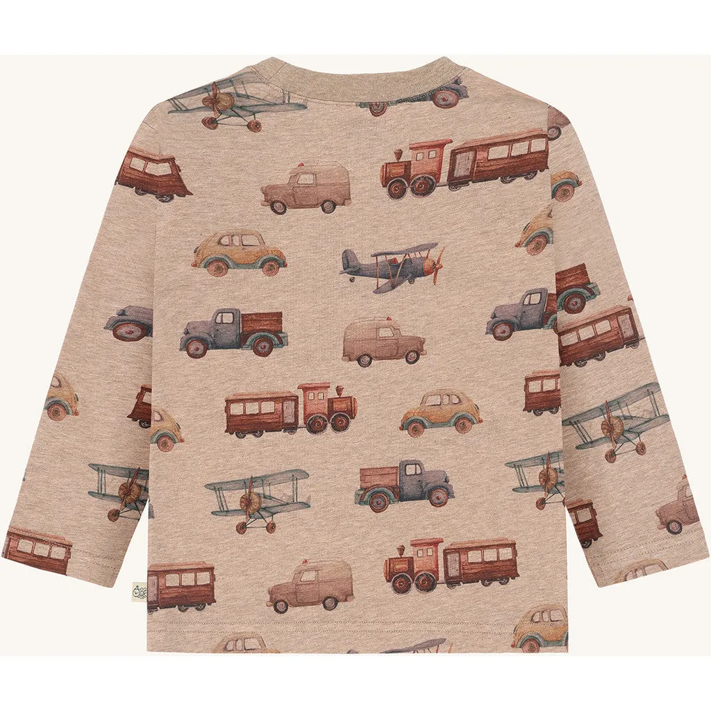 Hust & Claire HC Anton Motor langærmet T-shirt Biscuit øko