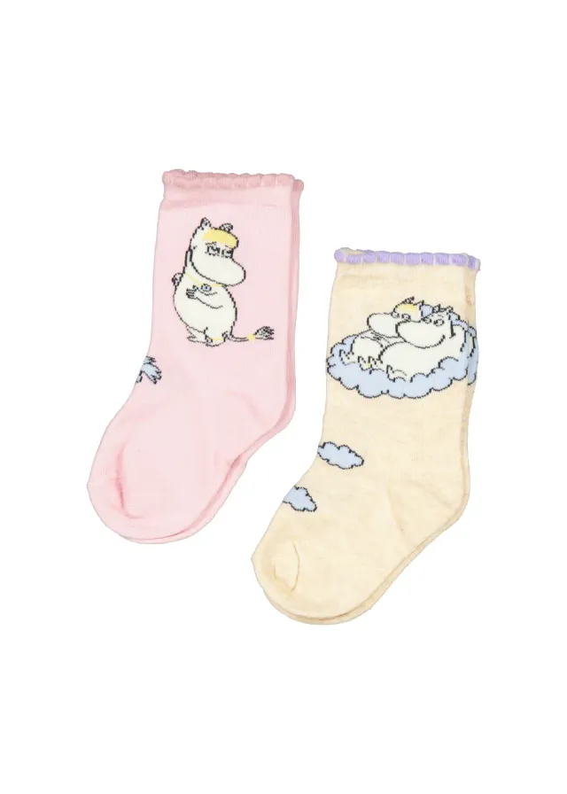 MarMar Socks Scallop strømper Lavender Moomin 2-pak Mumi
