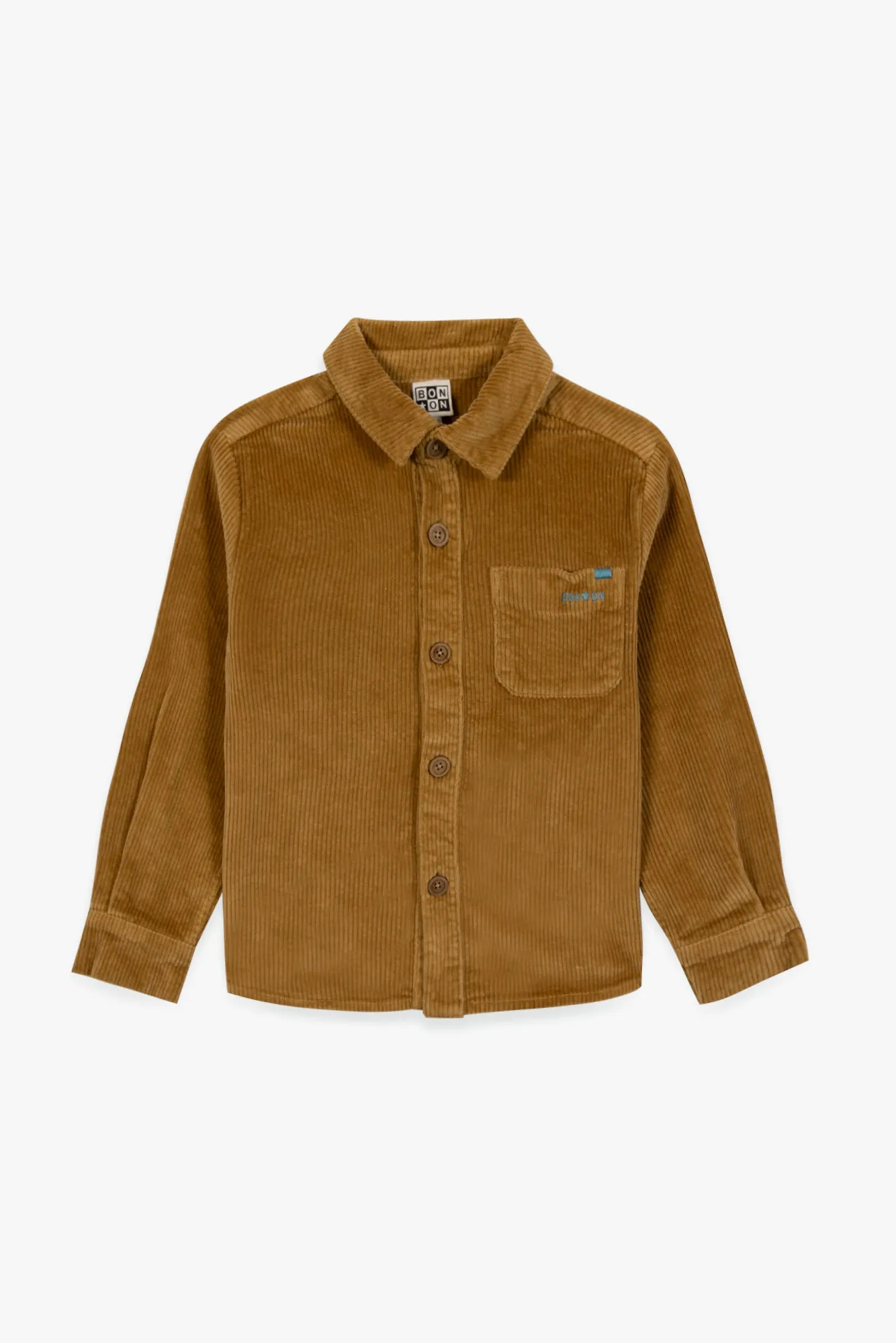 Bonton Lenny Barn overskjorte fløjl str 6A brun