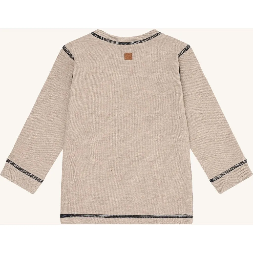 Hust & Claire Sune Space langærmet t-shirt Biscuit