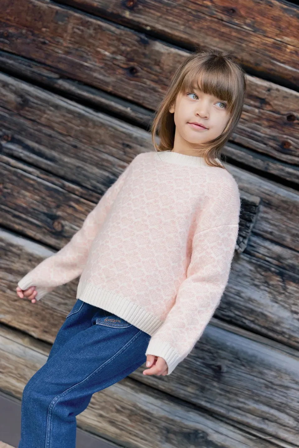 Bonton Lovely Ecru pullover med hjerter ecru