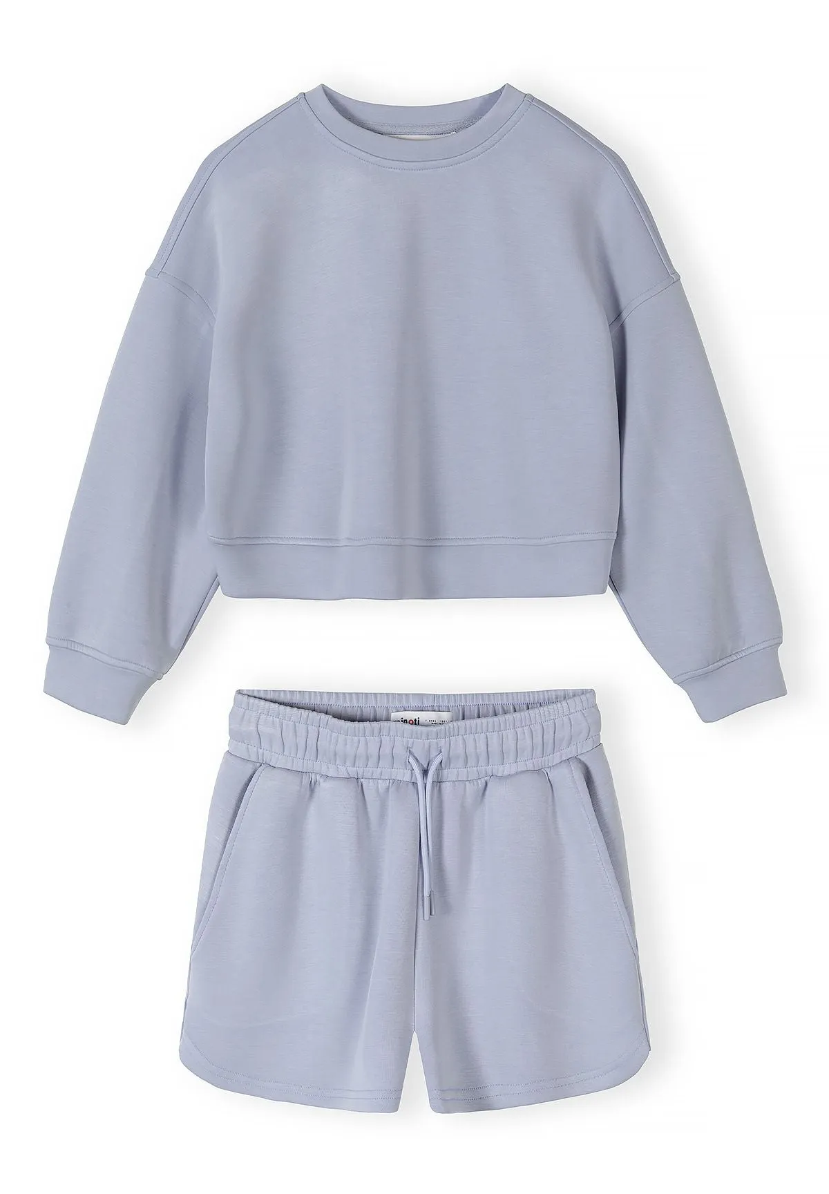 Minoti 44967 sweatsæt 2-delt lavendel shorts