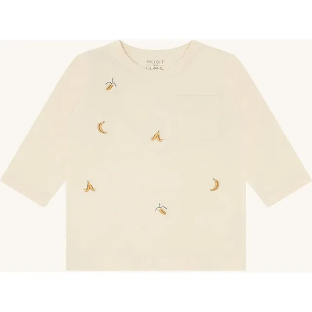 Hust & Claire August Bananas t-shirt Sandshell langærmet