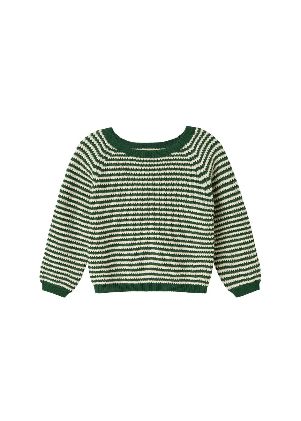 MarMar Torin striktrøje Garden Green Stripe økologisk