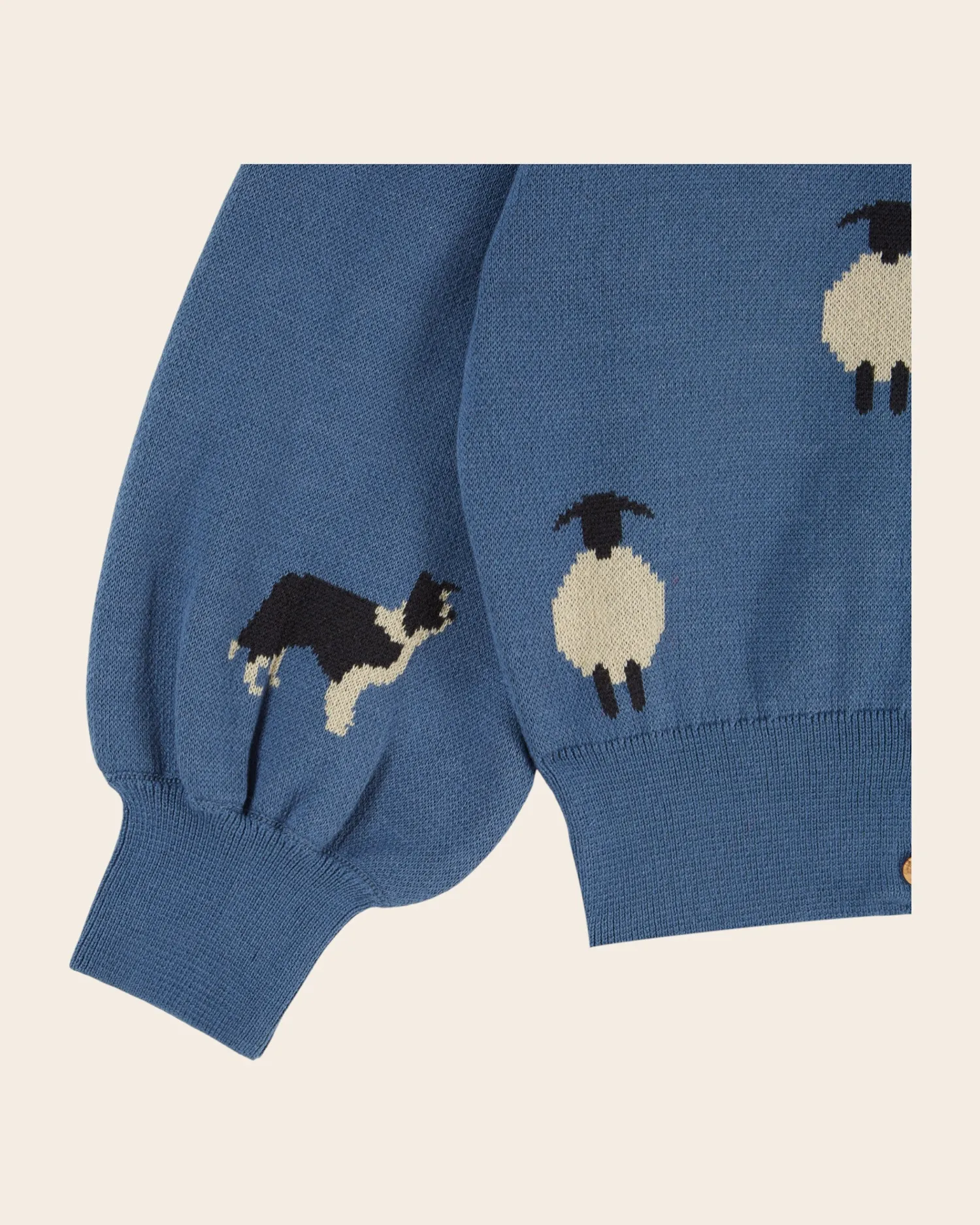 Emile et Ida Mouton cardigan blå økologisk