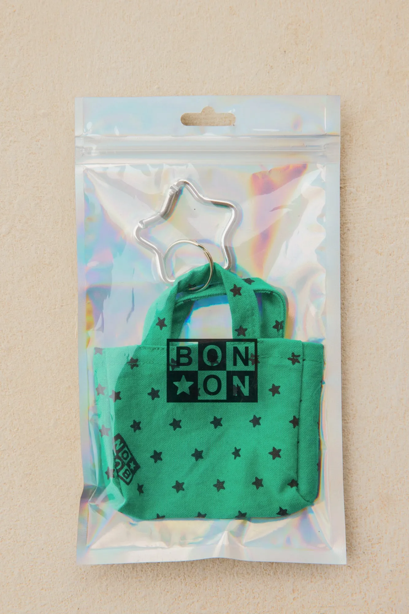Bonton Cabas nøglering mini tote grøn