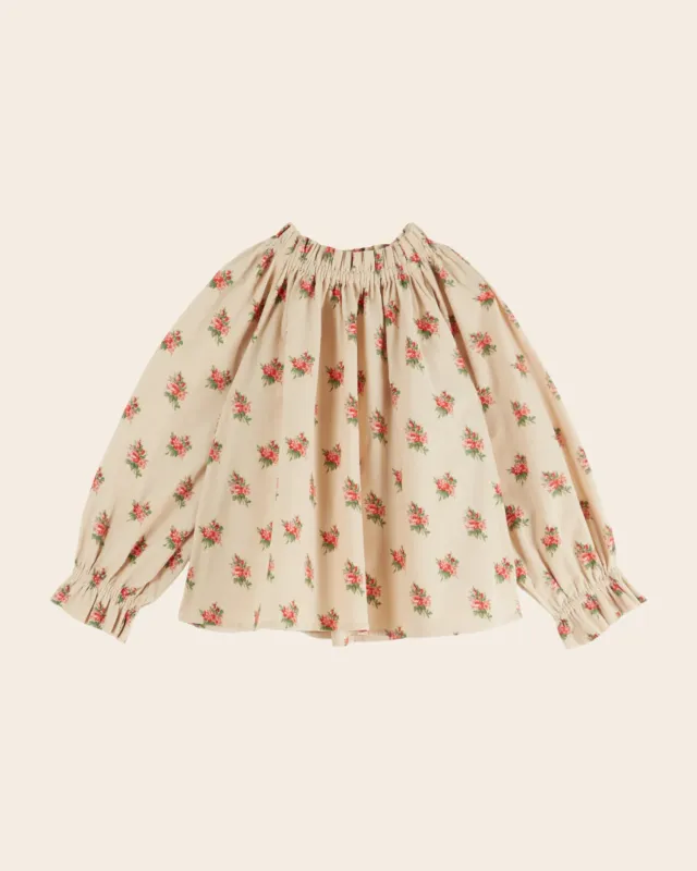 Emile et Ida Fleurs des Bois bluse beige velour 03M