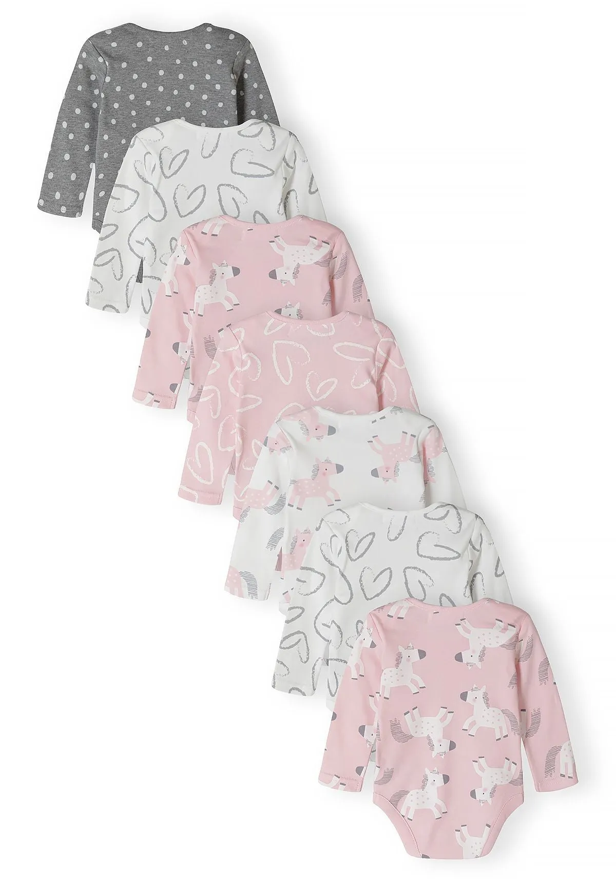 Minoti baby body 7-pak langærmet print