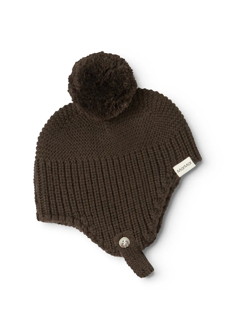MarMar Copenhagen Aly Pompom strikhue Dark Roast uld