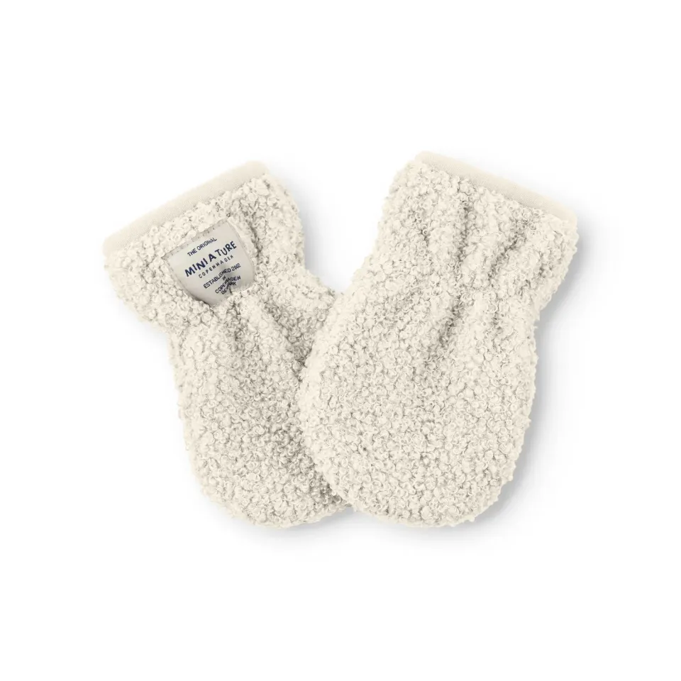 MINI A TURE MATWOLMER teddyfleece handsker Angora cream