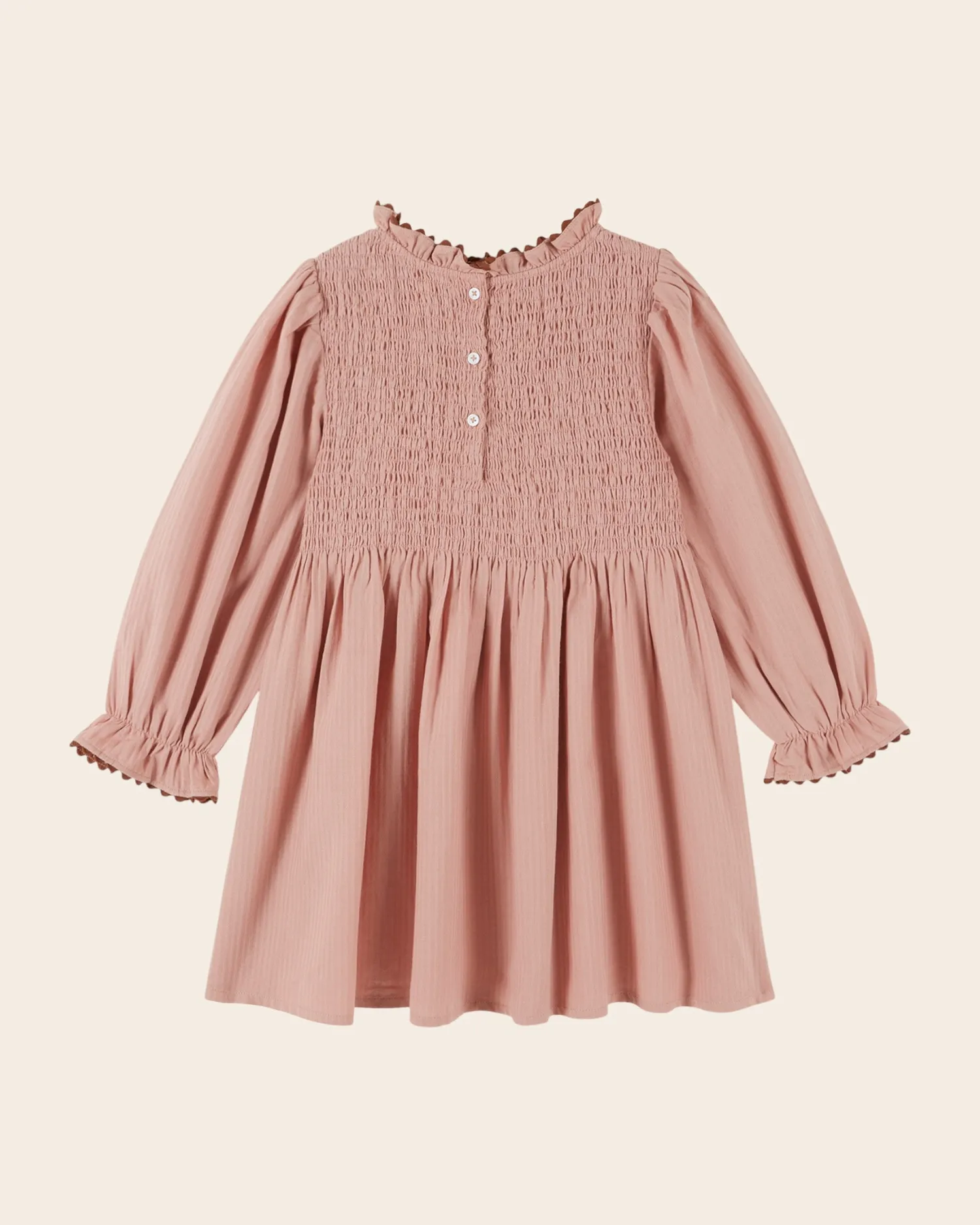 Emile et Ida Sakura pigekjole rosa broderet smock